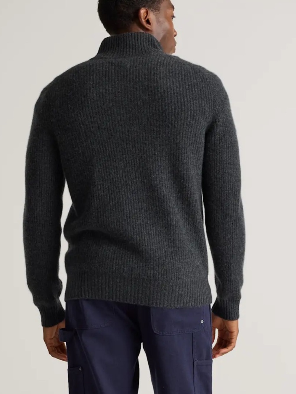 Quince Men’s Mongolian Cashmere Fisherman Full Zip Sweater - Picture 2 of 6